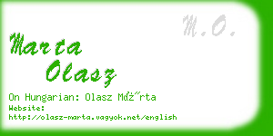 marta olasz business card